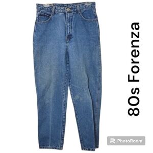 Vintage 80s Forenza Peg Leg 12" High Waist Jeans 100% Cotton 28x27 VGUC